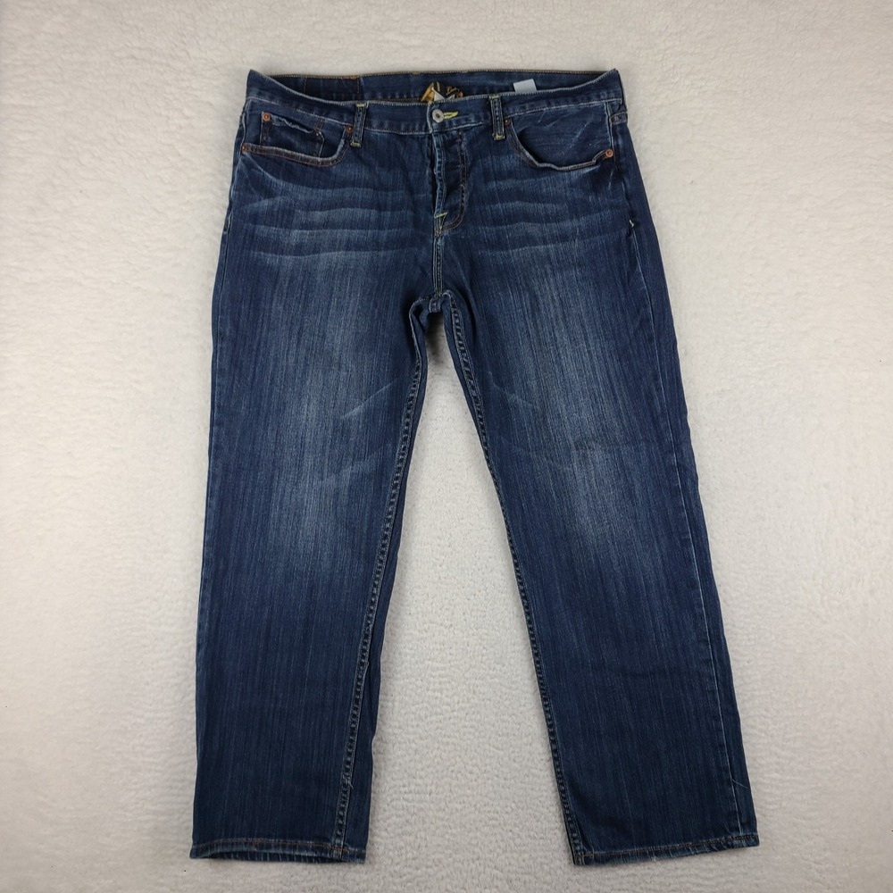 Lucky Brand Jeans Mens 38x30 Blue 361 Vintage Straight Dark Wash Short Inseam‎